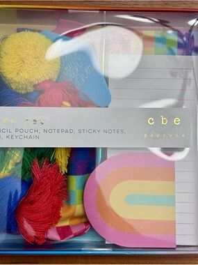 cbe Papeterie Rainbow Accessory Gift Set – Multicolor